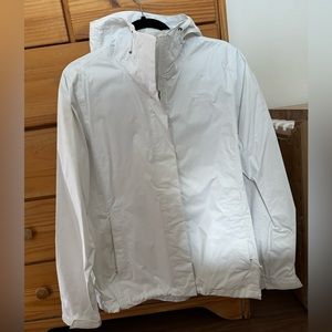 White North Face Dryvent Coat - Large